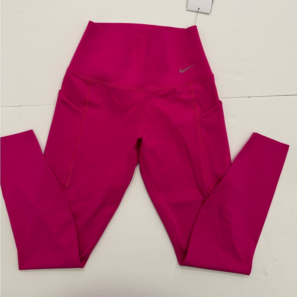 Nike Universa Support High Waisted 7/8 Leggings SZ Small Women Aster Pink